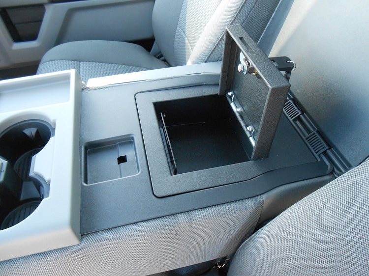 Ford F-150 Fold Down Armrest Console Safe: 2015 - 2016